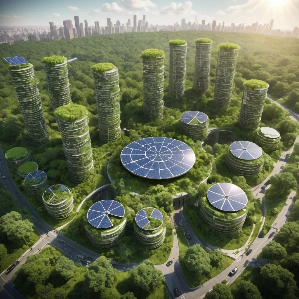 Prompt: create a solar punk linking karl marx capital with ecological concepts like trees
