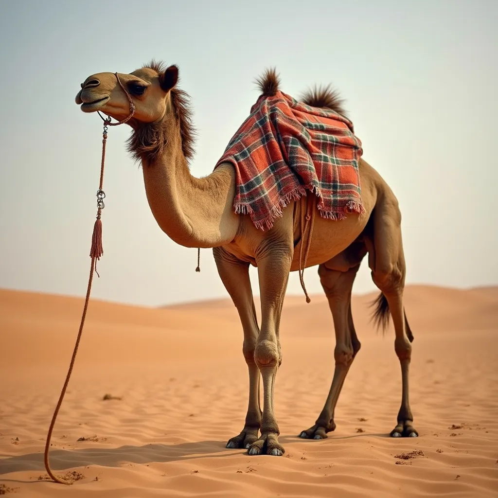 Prompt: A camel in a desert