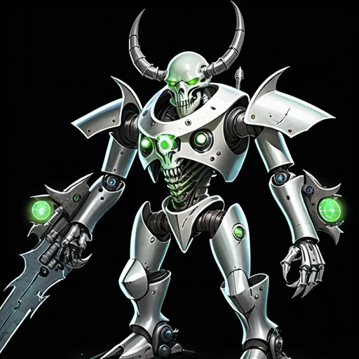 Prompt: Sci-fi Demon Knight robot 