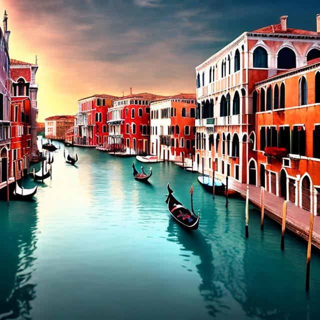 Prompt: Create an Image of Venetian in a 1963 year setting.  Must look like a picture with an antic contrast