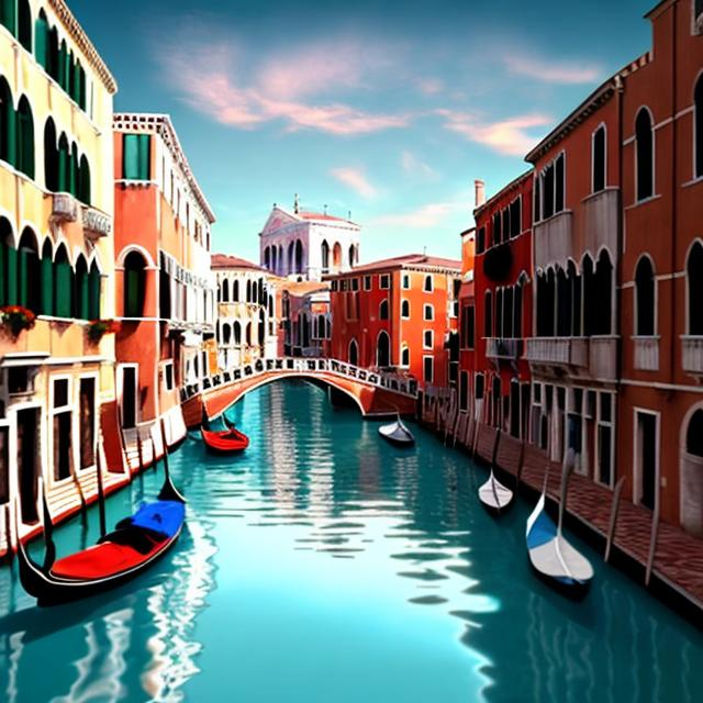 Prompt: Create an Image of Venetian in a 1963 year setting.  Must look like a picture with an antic contrast
