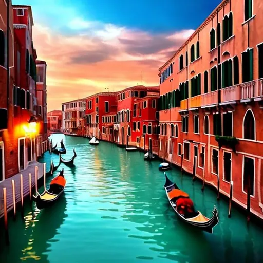 Prompt: Create an Image of Venetian in a 1963 year setting.  