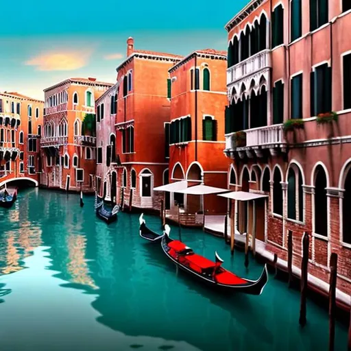 Prompt: Create an Image of Venetian in a 1963 year setting.  