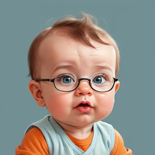 Prompt: smart baby, cartoon, profile picture