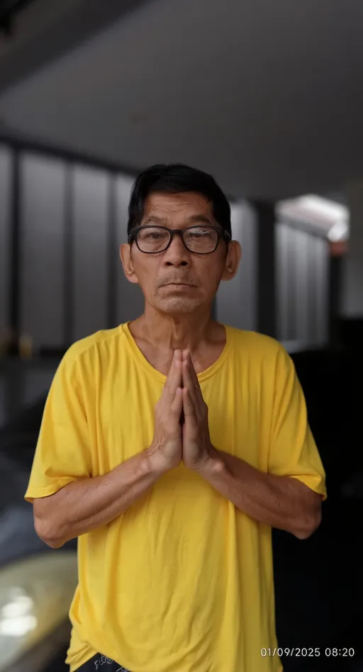 Prompt: ให้พนมมือพนมมือไหว้อย่าง beautiful