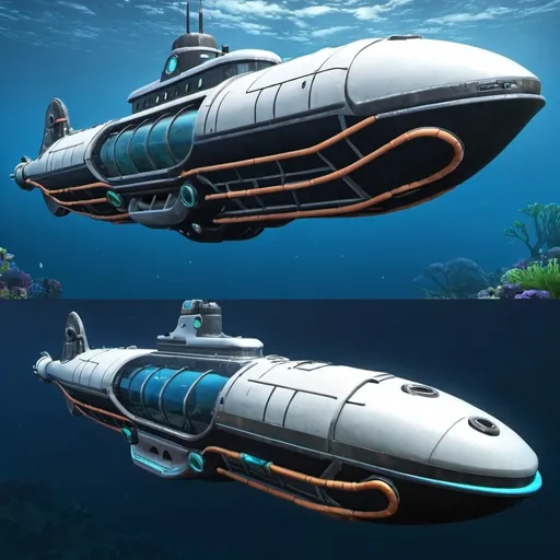 Prompt: Most insane epic futuristic subnautica submarine
make it look like the atlas from subnautica

