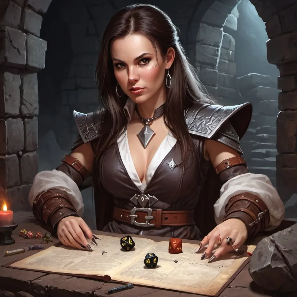 Prompt: woman dungeon master