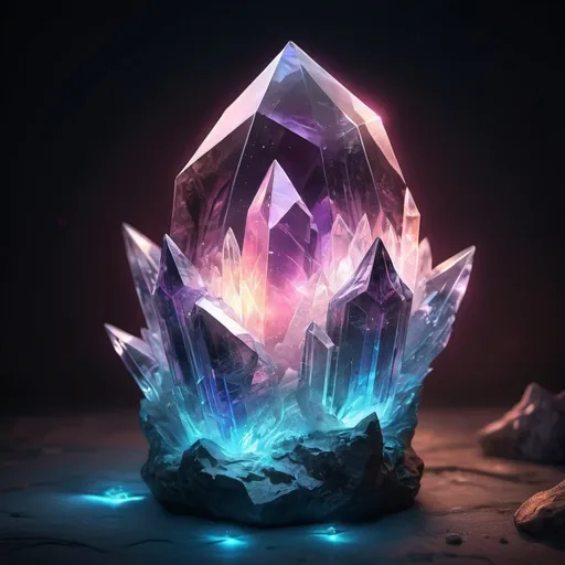 Prompt: glowing fantasy crystal