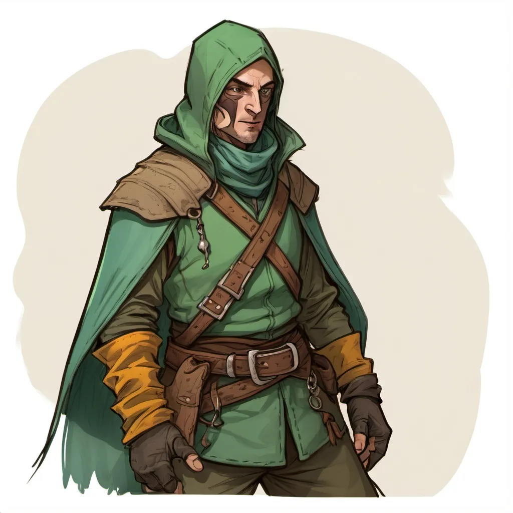 Prompt: color sketch of a fantasy rogue language