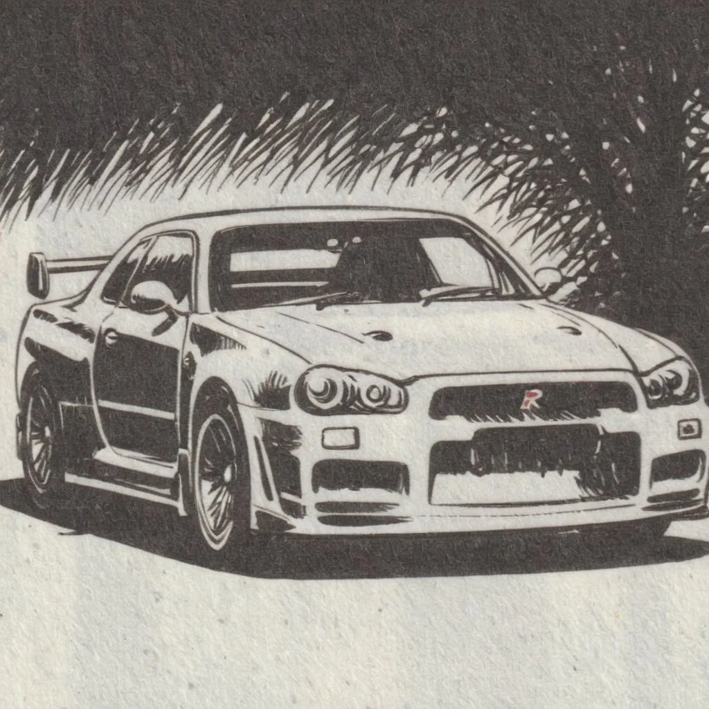 Prompt: Skyline GTR R34