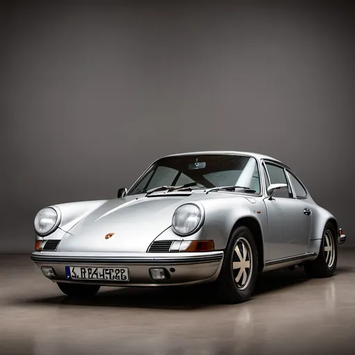 Prompt: a picture of a old porsche