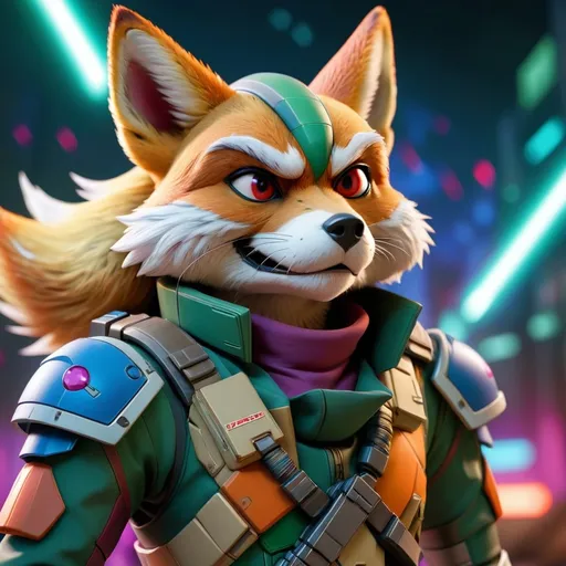 Prompt: Starfox , ready for combat ,  official NFT  collection , Ai digital art