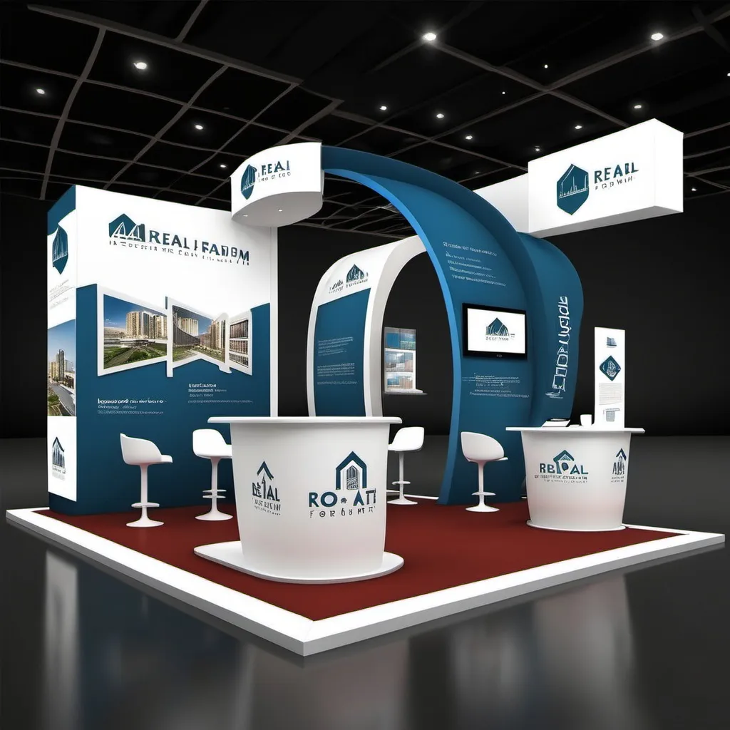 Prompt: I'm looking for a booth designer to create a concept for the upcoming Real Estate Forum in Riyadh, happening January 27-29.

Budget: $50 (initial, with potential to increase to $100 if the design is approved)

Booth Requirements:

Size: 4x3 meters
Counter: Display FTG Logo and related design
Screens: To show slides, videos, etc.
Storage: Cabinet for belongings
Style: Modern look, no special theming required
Top Cover: Not needed
Delivery Time: 3 days

Deliverables:

3D Design with Mockup
Working Drawings with Technical Details
Revisions until client satisfaction
Note: Please provide samples of your previous work. If your design meets our expectations, I will consider you for all future tender projects.