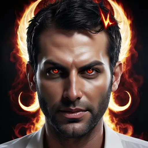 Prompt: Lucifer face according to islam