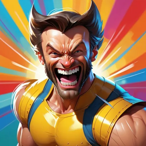 Prompt: Disney style Wolverine and a happy smile, vibrant colors, sunny