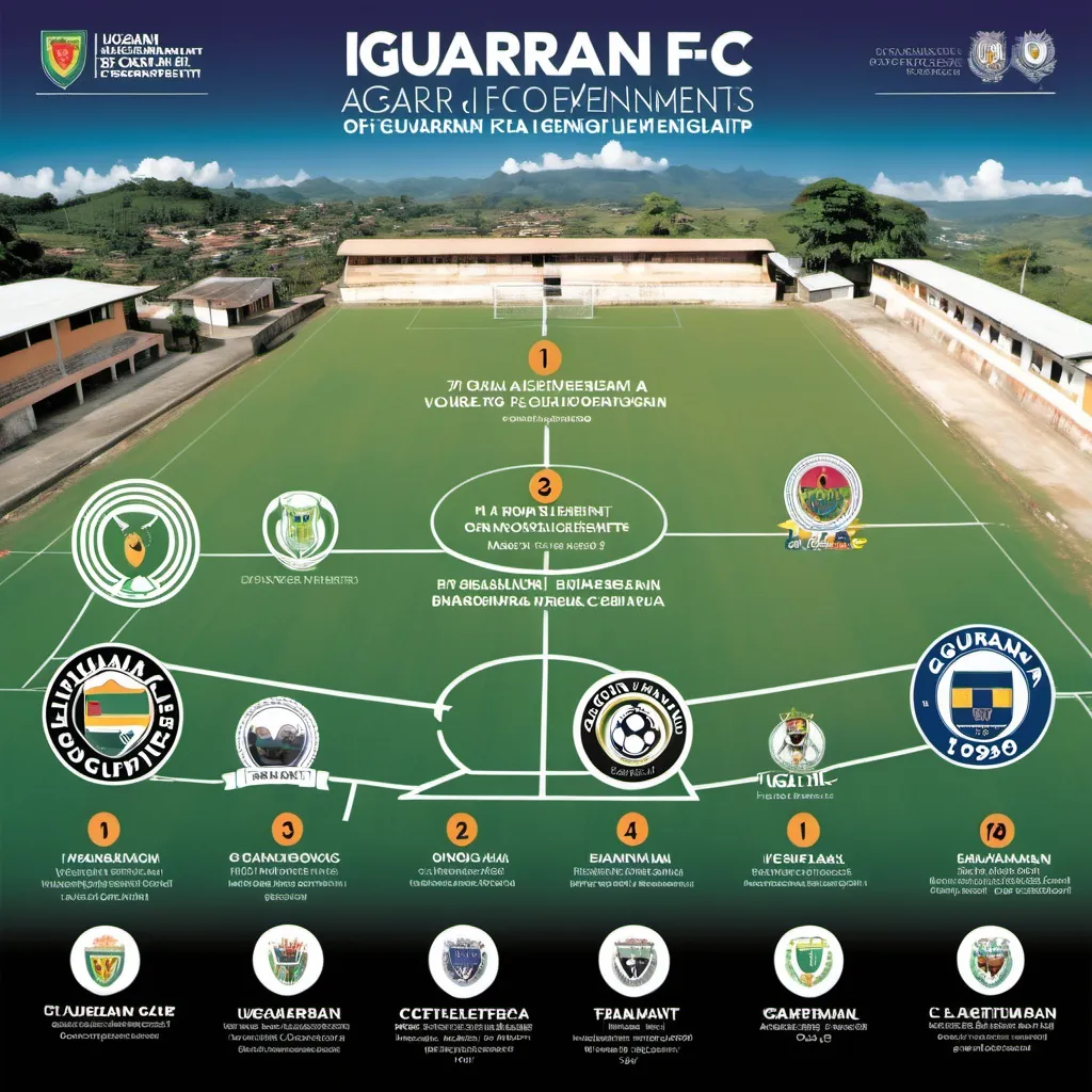 Prompt: Elementos visuales:
Un gráfico que muestre los logros de IGUARAN FC: 30 años de trayectoria, 10 sedes, más de 1000 jóvenes beneficiados.