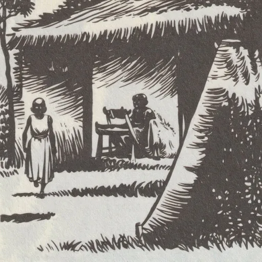 Prompt: Maria and african woman in a village in Mozambique's  entrepreneurial journey, here are some appropriate images you could include:

Dreaming of Owning a Store:

Image of a person with a thoughtful expression or looking at the horizon, symbolizing dreaming and planning for the future.
Image of a small village or community, representing the setting where Maria's store will be located.
