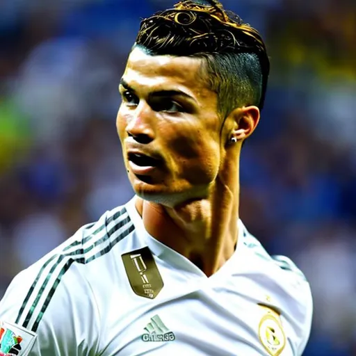 Prompt: Cristiano Ronaldo 4k cabello rizado
