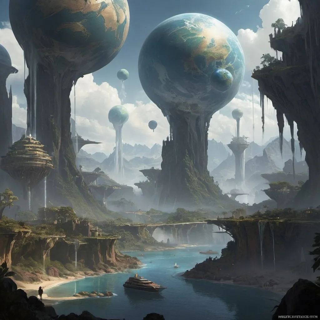 Prompt: Worlds concept art fantastic 