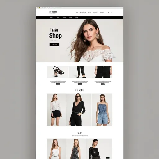 Prompt: home page for fashion shop
