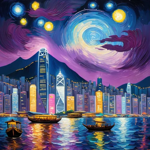 Prompt: 香港風景
晚上
梵高畫風
