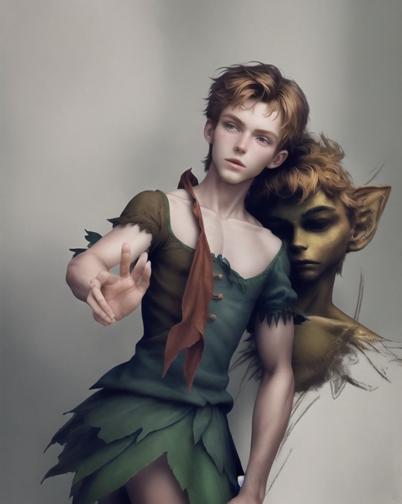 Prompt: a model with peter pan



