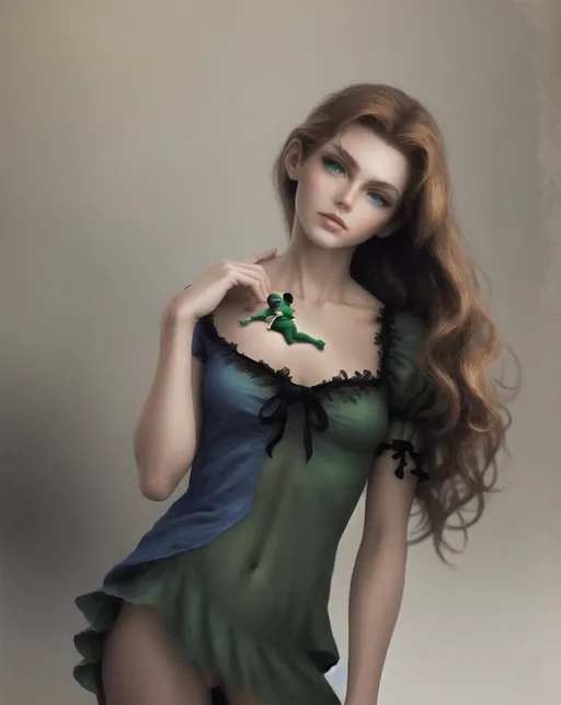 Prompt: a model with peter pan



