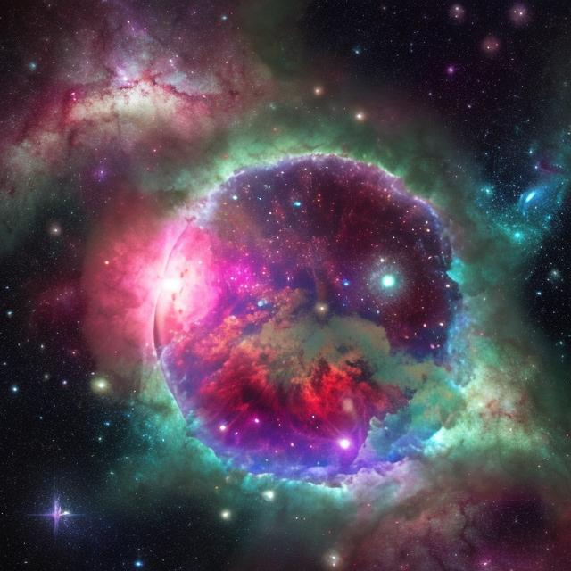 Prompt: a bubble-like glowing universe in an Inter-dimensional void, with lights inside it, transparent connection to each other (space) (nebula) (outside of reality) (bubble-like)