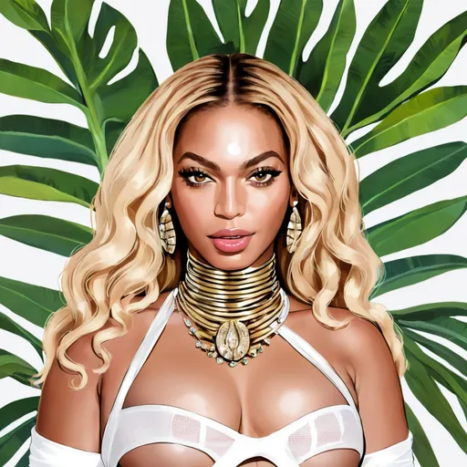 Prompt: Beyoncé, HQ, blonde, exotic