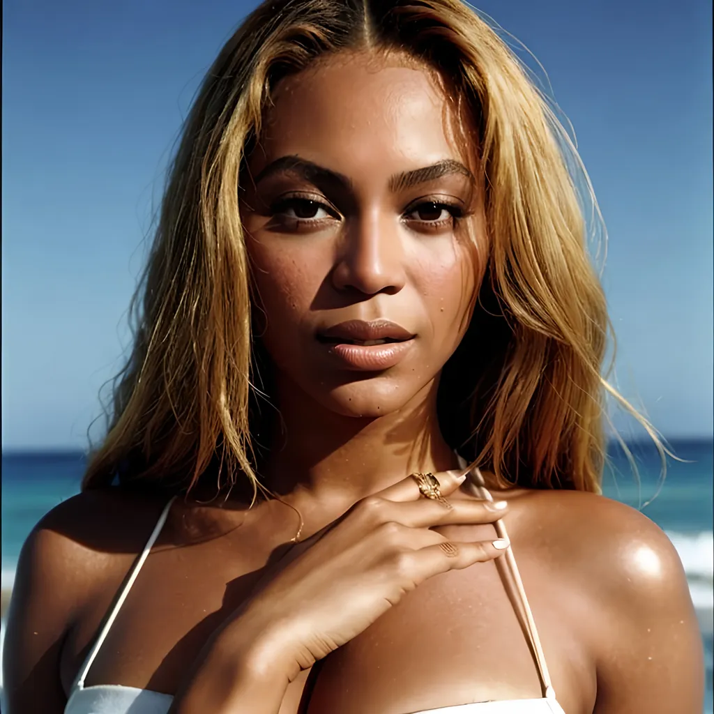 Prompt: 25years old Beyoncé, long hair, 90s vouge magazine photography style, 