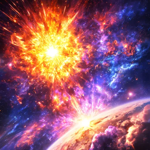 Prompt: celestial explosion