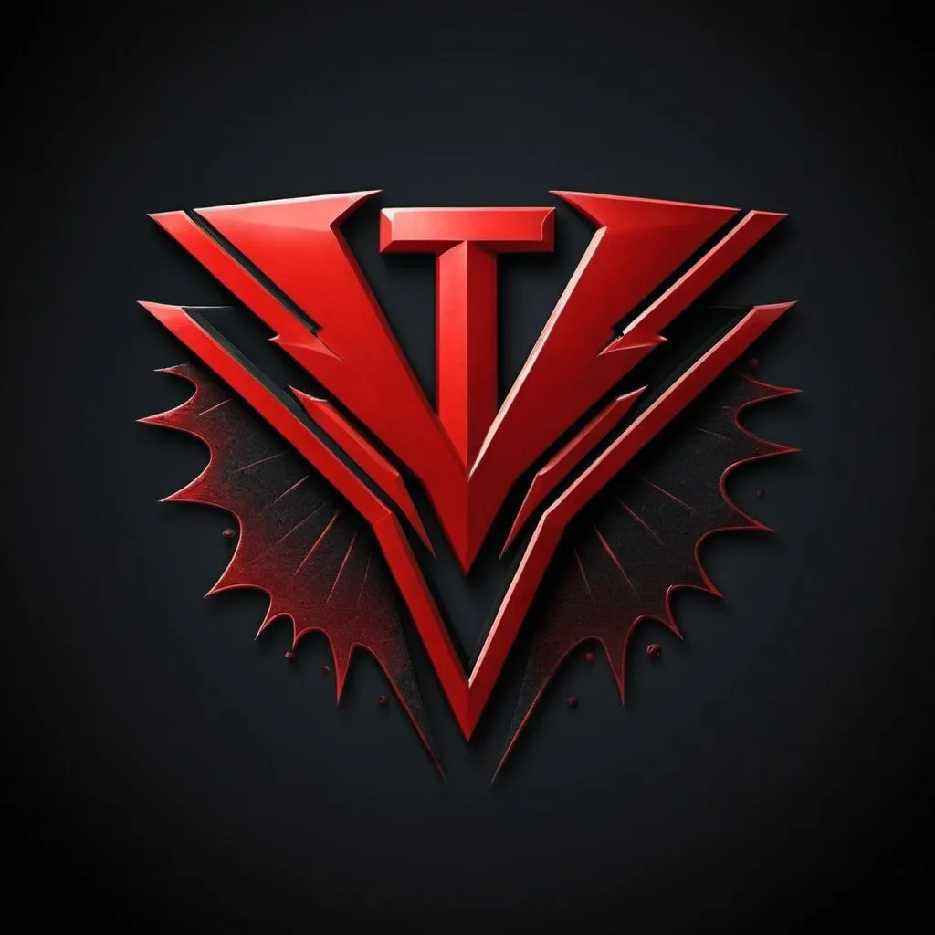 Prompt: Create a red themed "T" chest logo for a superhero
