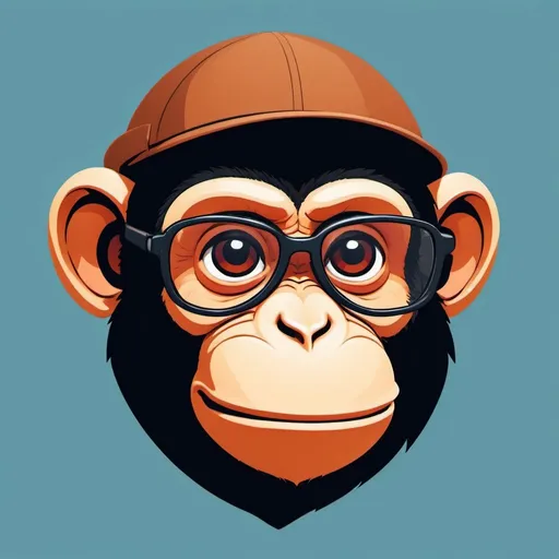 Prompt: A profile icon of a monkey wearing an incognito disguise in a cartoony animated style