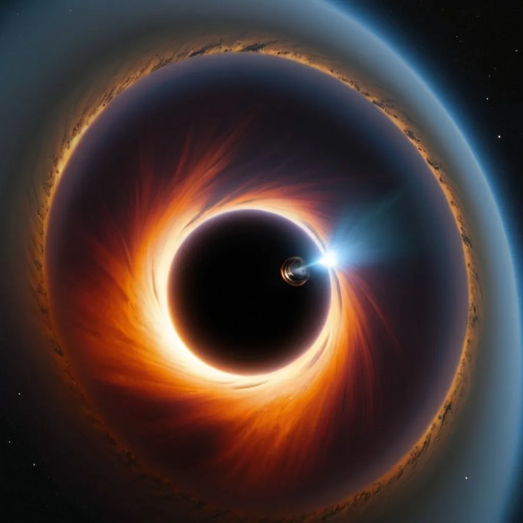 Prompt: New black hole in space swallow earth
