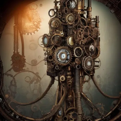 Prompt: a trypophobia sufferers nightmare. steampunk