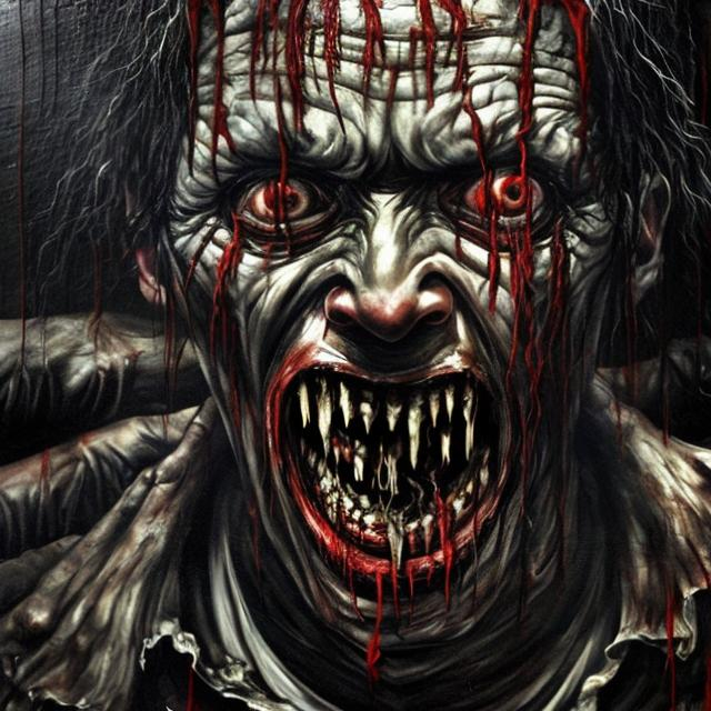 Prompt: "Tormented Man" style horror painting masterpiece, except far more disturbing & brilliant.