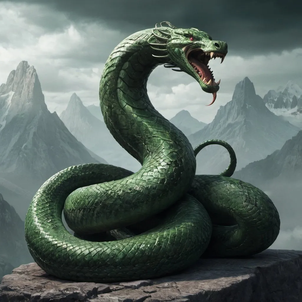 Prompt: The great world serpent 