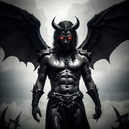Prompt: "Generate an image of Satan in biblical times. Depict him as a powerful and sinister figure, embodying deception and temptation. Show Satan amidst the chaos and turmoil of the ancient world, plotting his schemes against humanity. Capture the dark and malevolent presence of this fallen angel as he seeks to undermine God's plan."

