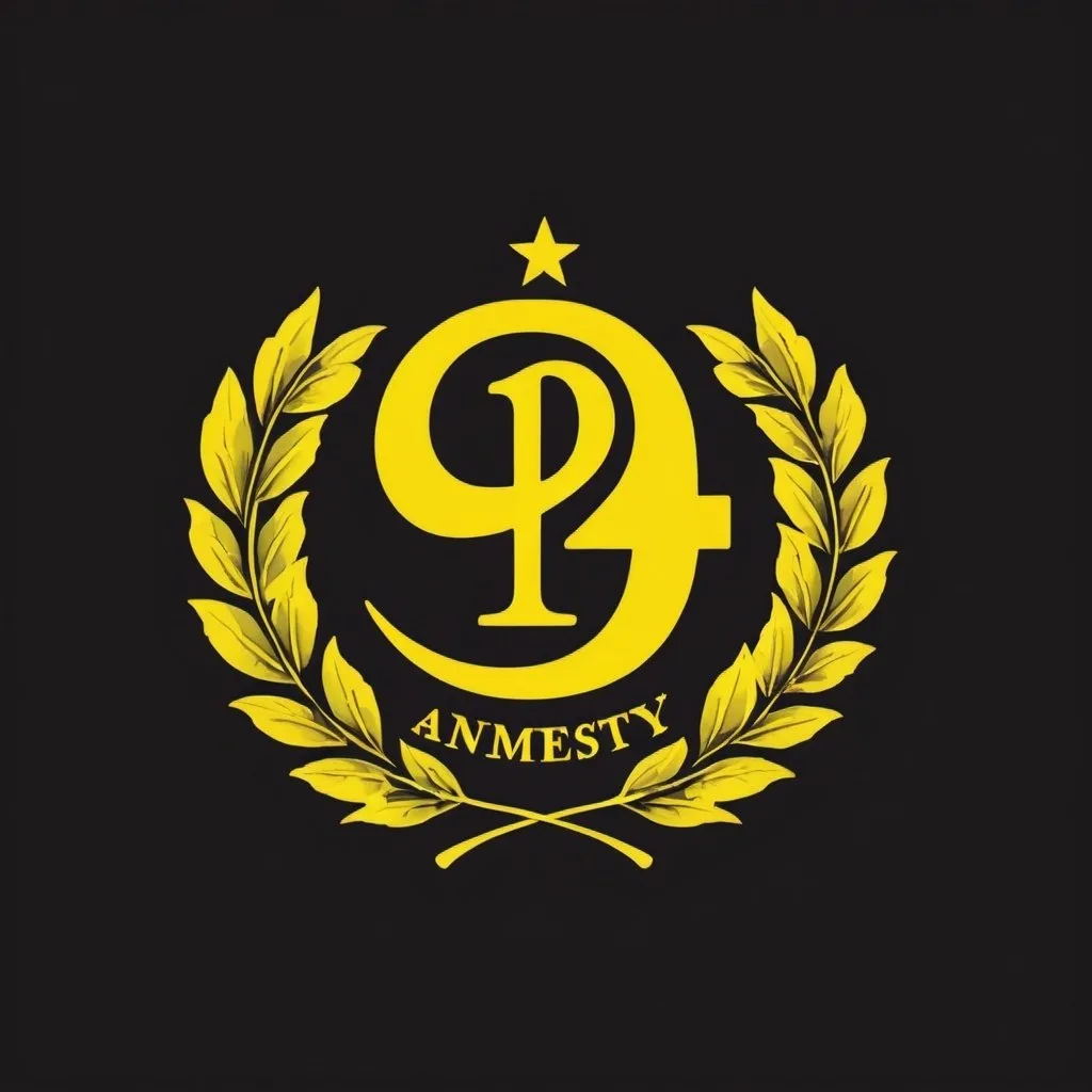 Prompt: Create a logo with Amnesty on it and the number 94 on the top and make it small