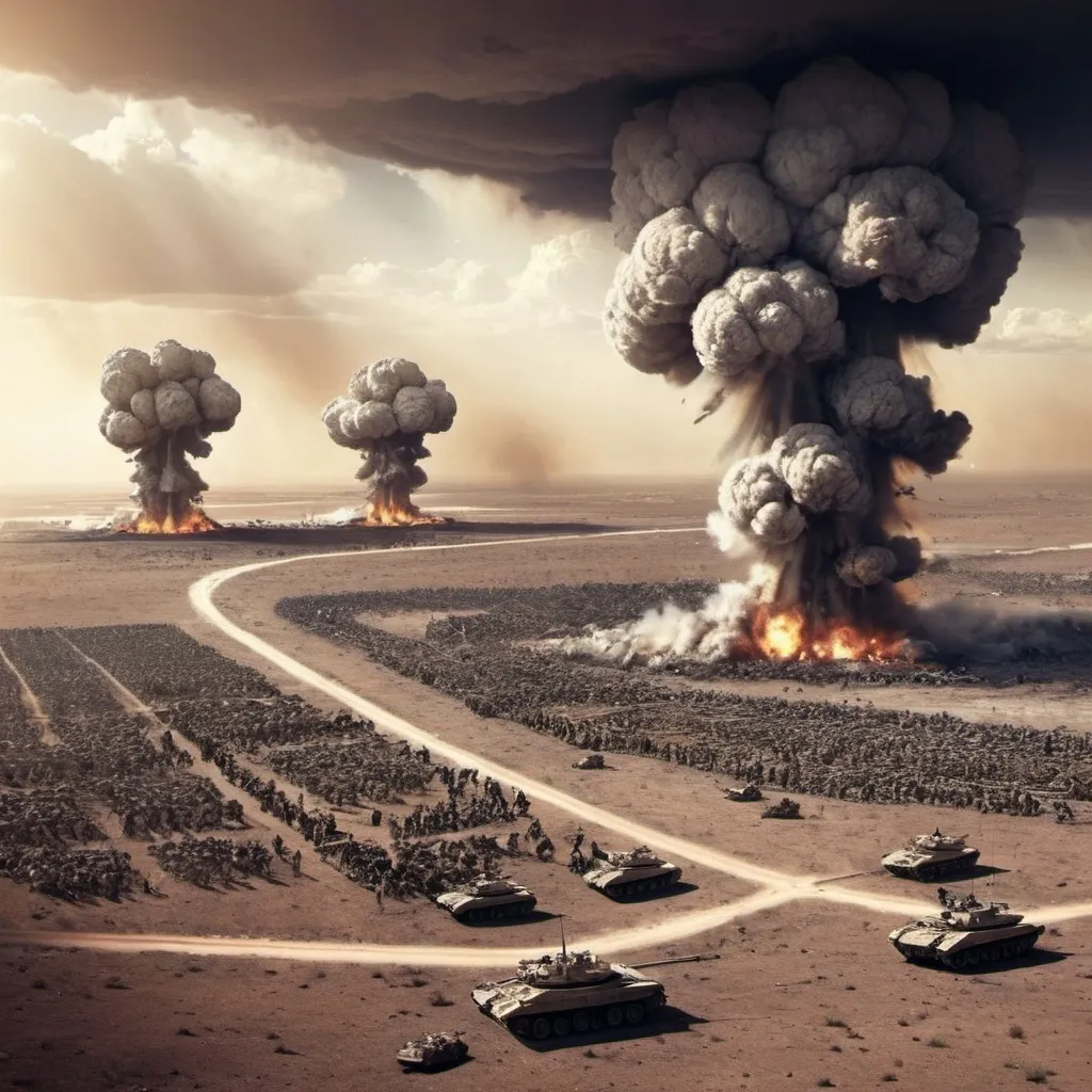 Prompt: Imagine the future of the world if American make a big war, 