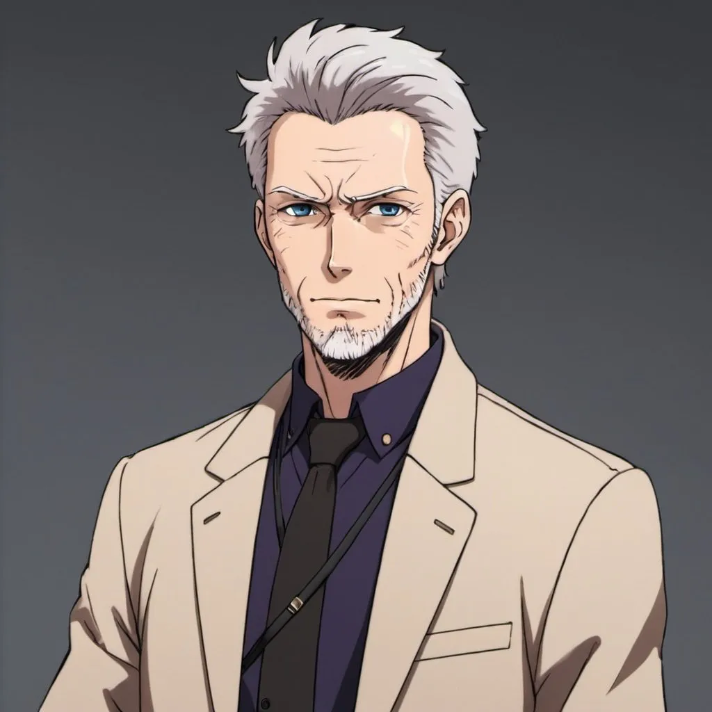 Prompt: Clint Eastward as an anime character 