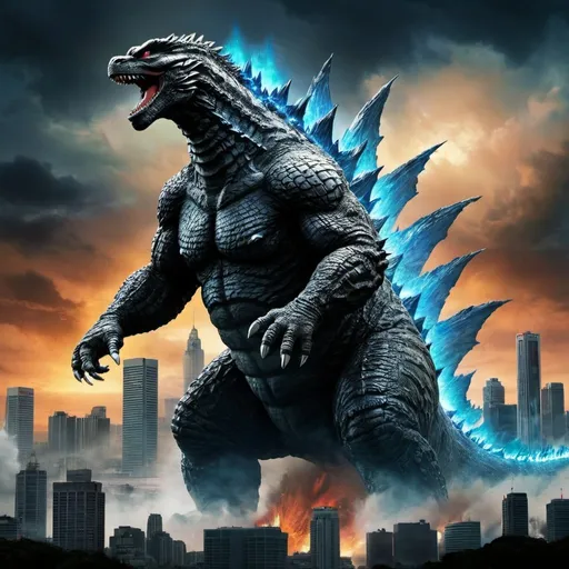 Prompt: Godzilla the true king of the monsters 