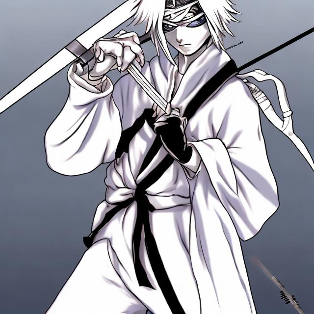 Prompt: Anime Femboy Ninja Bleach  