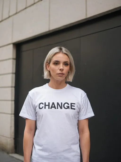 Prompt: Change T-shirt in white