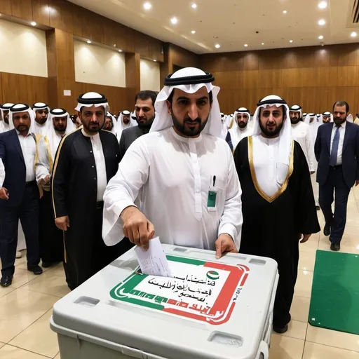 Prompt: Photo discripe Kuwait National Assembly elections 