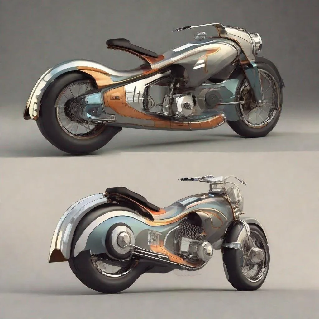 Prompt: Future retro motorcycle 