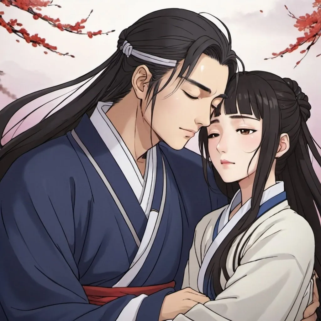 wei ying (a men) and lan zhan from the anime Mo dao...