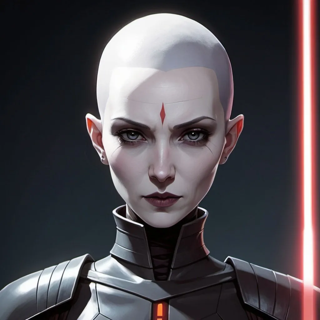 beautiful pale woman that resembles Asajj Ventress