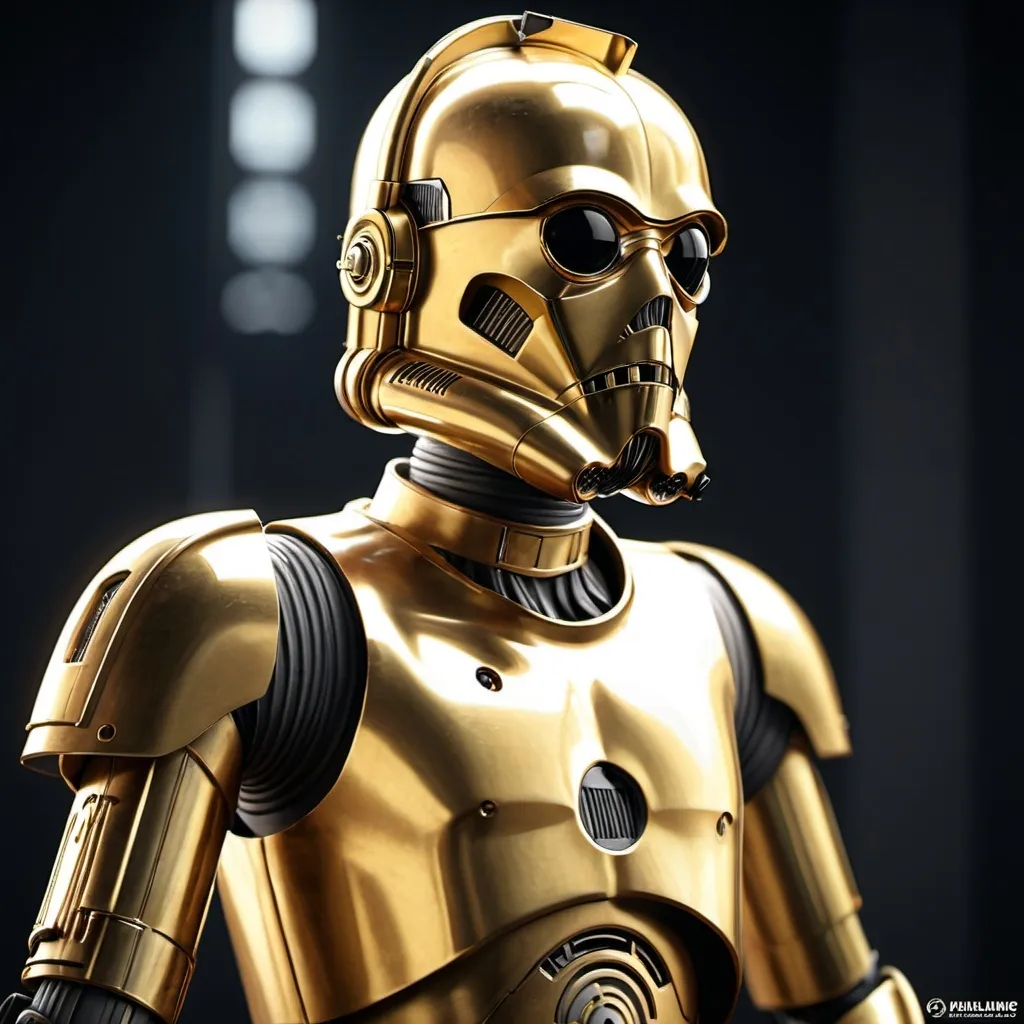 Prompt: "stormtrooper C-3PO mash-up hybrid"
Weight:1   

"3D Game Cinematic Feel, Epic 3D Videogame Graphics, Intricately Detailed, 32k resolution, molecular precision, ultra sharp focus, Dynamic Lighting, Unreal Engine 5, CryEngine, Trending on ArtStation, HDR, 3D Masterpiece, Unity Render, Perfect Composition"
Weight:0.9