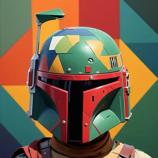 Prompt: "Boba Fett helmet made of vibrant fabrics collage"
Weight:1  

"cubist painting, Neo-Cubism, layered overlapping geometry, art deco painting, Dribbble, geometric fauvism, layered geometric vector art, maximalism; V-Ray, Unreal Engine 5, angular oil painting, DeviantArt, 32k resolution, molecular precision."
Weight:0.9